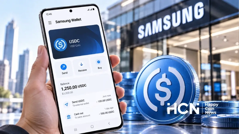 Samsung добавит переводы USDC в кошелёк Wallet для 82 млн устройств Galaxy